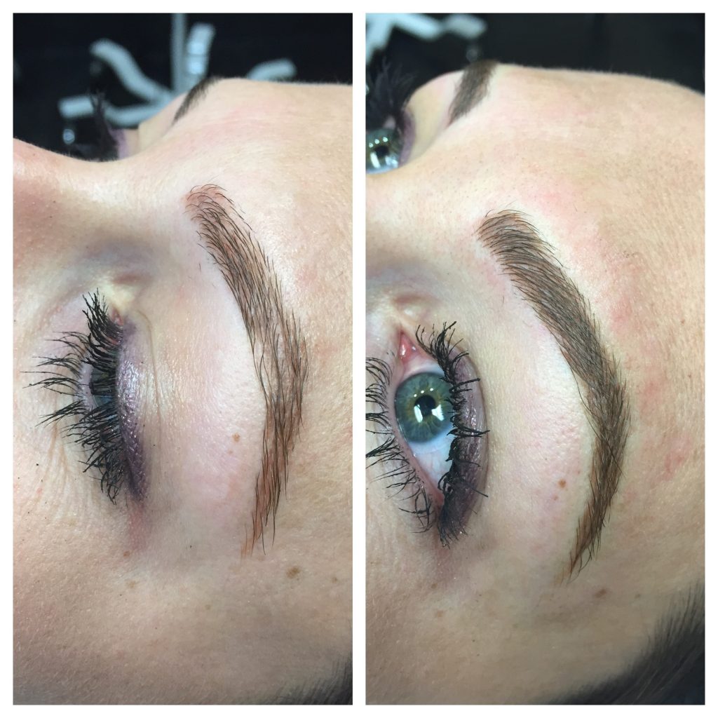 microblading on eyebrow before and after results